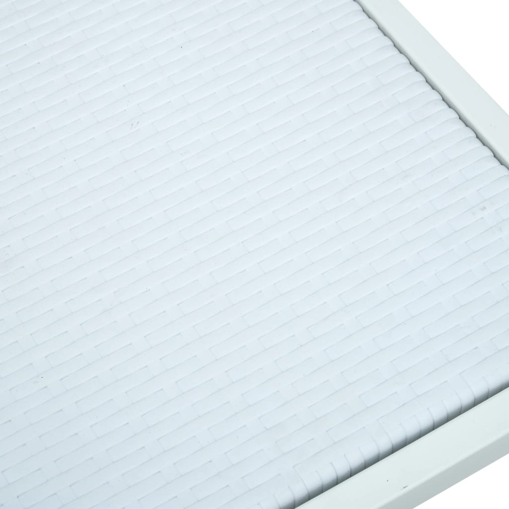 Sedie da Giardino 4 pz Bianche in Plastica Stile Rattan | homemem39