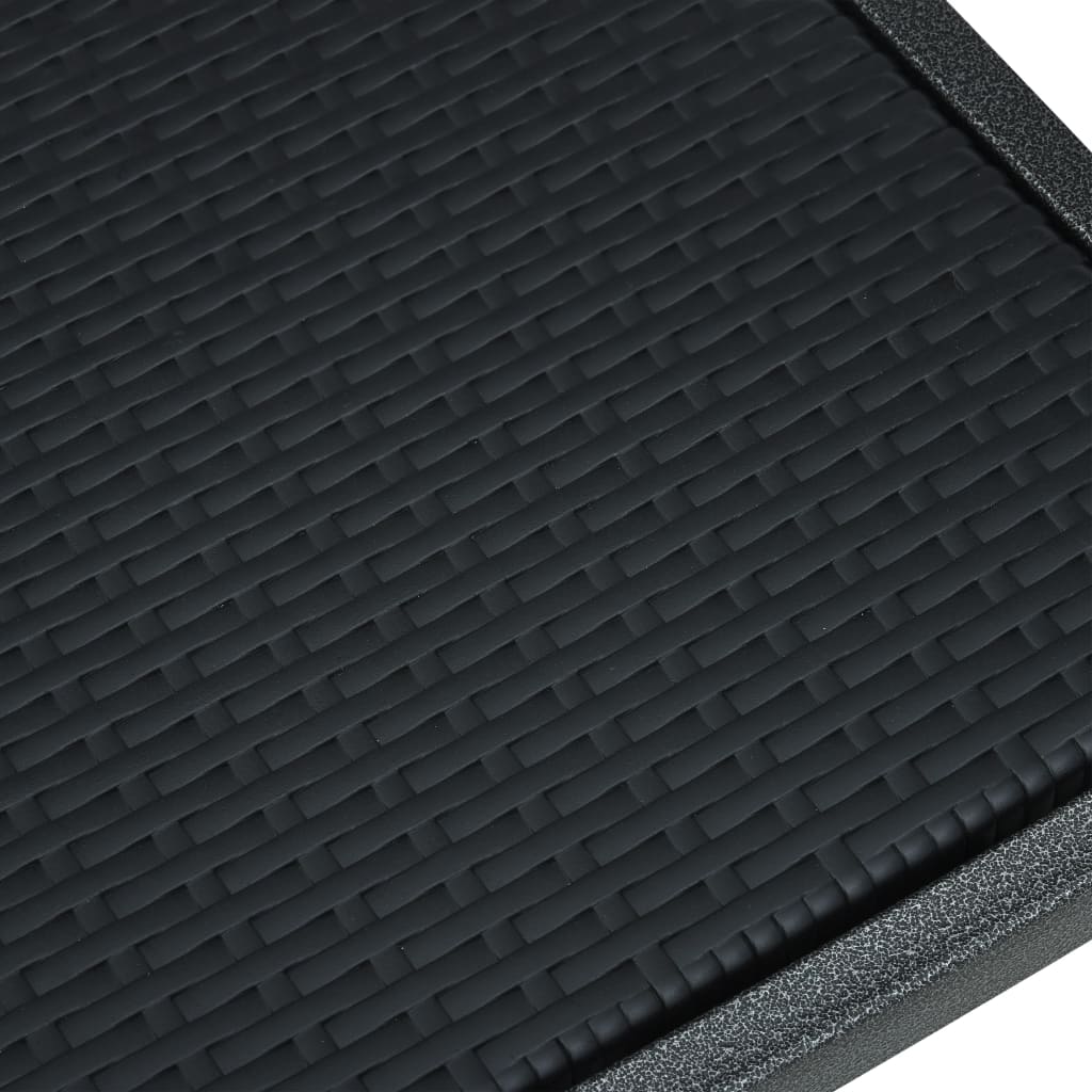 Sedie da Giardino 2 pz Nere in Plastica Stile Rattan | homemem39