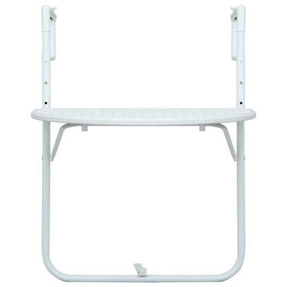 Tavolo da Balcone Pensile Bianco 60x64x83,5cm Plastica Rattan | homemem39