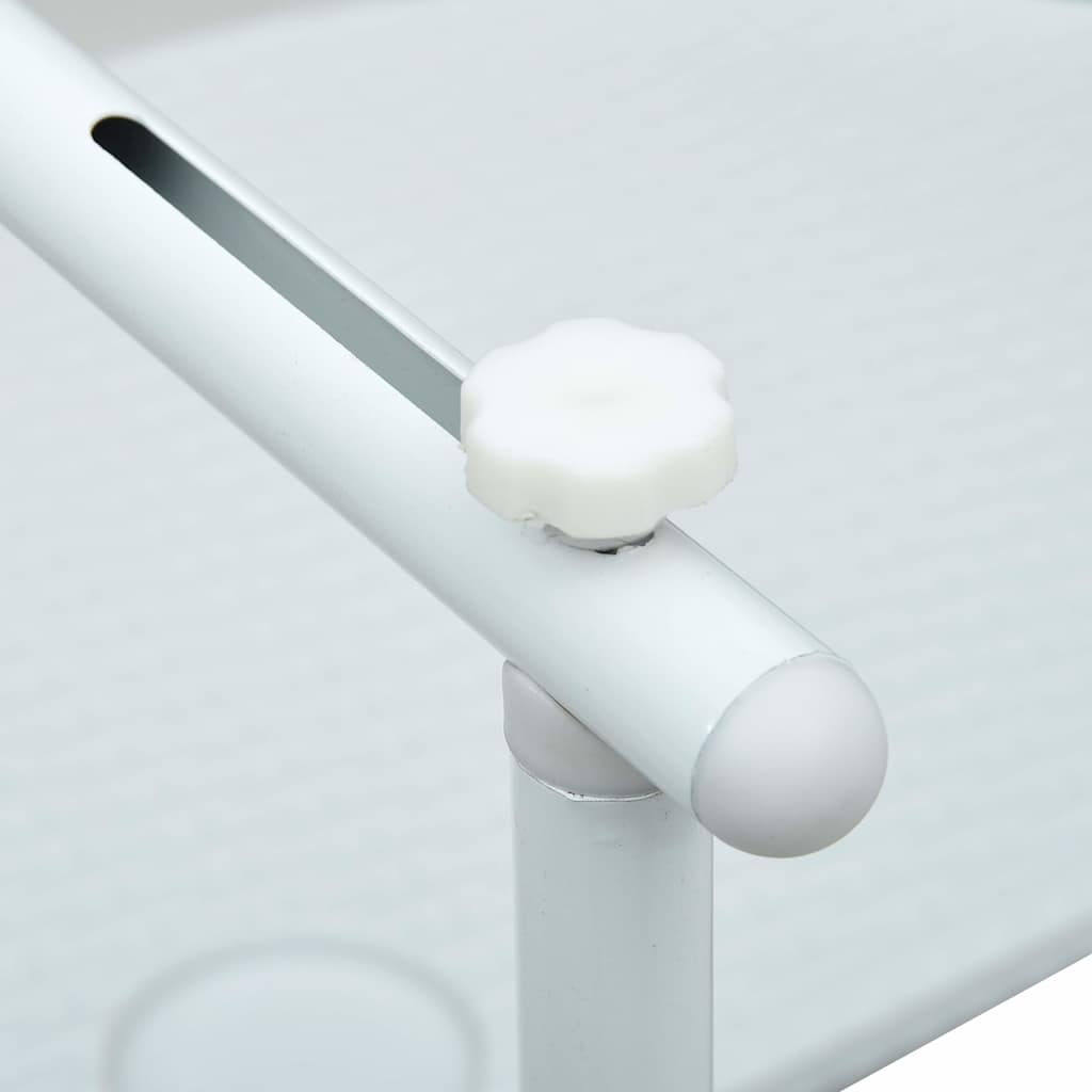 Tavolo da Balcone Pensile Bianco 60x64x83,5cm Plastica Rattan | homemem39