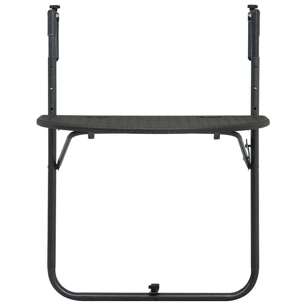 Tavolo da Balcone Pensile Marrone 60x64x83,5cm Plastica Rattan | homemem39