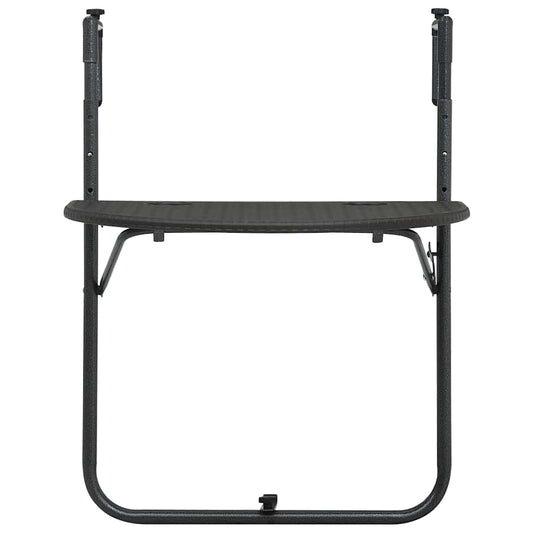 Tavolo da Balcone Pensile Marrone 60x64x83,5cm Plastica Rattan - homemem39