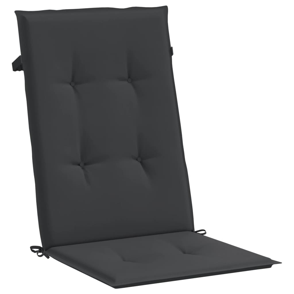Cuscini per Sedie 4 pz Neri 120x50x3 cm in Tessuto | homemem39