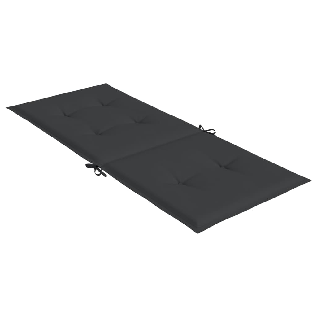 Cuscini per Sedie 4 pz Neri 120x50x3 cm in Tessuto | homemem39