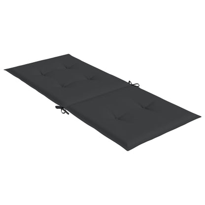 Cuscini per Sedie 4 pz Neri 120x50x3 cm in Tessuto | homemem39