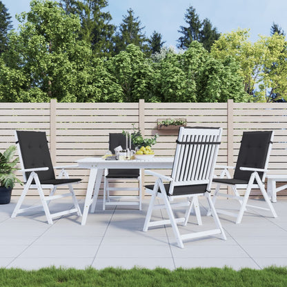 Cuscini per Sedie 4 pz Neri 120x50x3 cm in Tessuto | homemem39