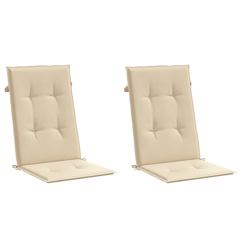 Cuscini per Sedie 2 pz Beige 120x50x3 cm in Tessuto - homemem39