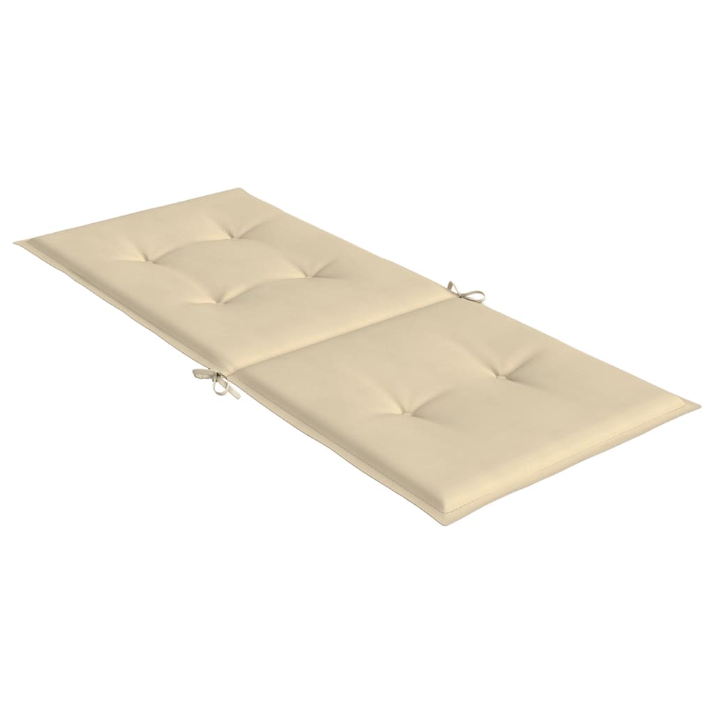 Cuscini per Sedie 2 pz Beige 120x50x3 cm in Tessuto - homemem39