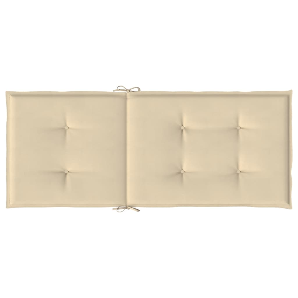 Cuscini per Sedie 2 pz Beige 120x50x3 cm in Tessuto - homemem39