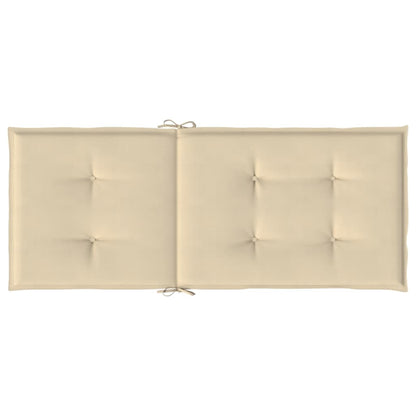 Cuscini per Sedie 2 pz Beige 120x50x3 cm in Tessuto - homemem39