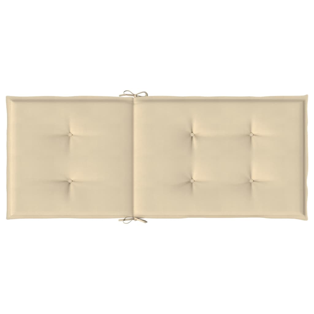 Cuscini per Sedie 2 pz Beige 120x50x3 cm in Tessuto - homemem39