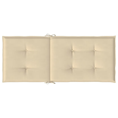 Cuscini per Sedie 2 pz Beige 120x50x3 cm in Tessuto - homemem39