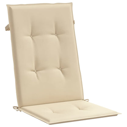 Cuscini per Sedie 4 pz Beige 120x50x3 cm in Tessuto