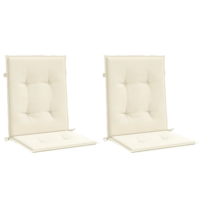 Cuscini per Sedia 2 pz Crema 100x50x3 cm in Tessuto Oxford