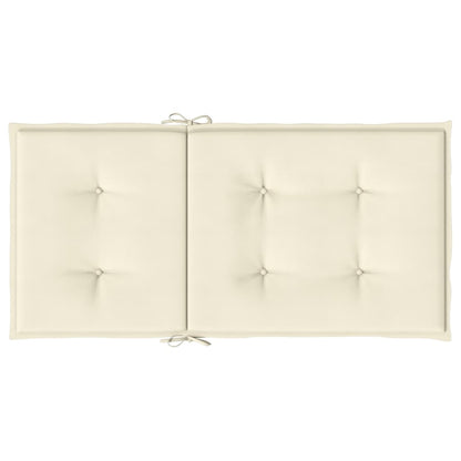 Cuscini per Sedia 2 pz Crema 100x50x3 cm in Tessuto Oxford