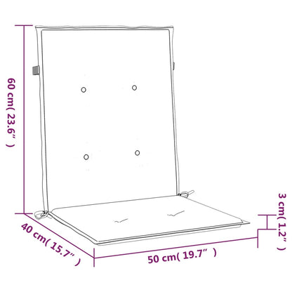 Cuscini per Sedia 4 pz Crema 100x50x3 cm in Tessuto Oxford - homemem39