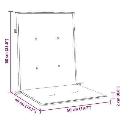 Cuscini per Sedia 4 pz Crema 100x50x2 cm in Tessuto Oxford | homemem39
