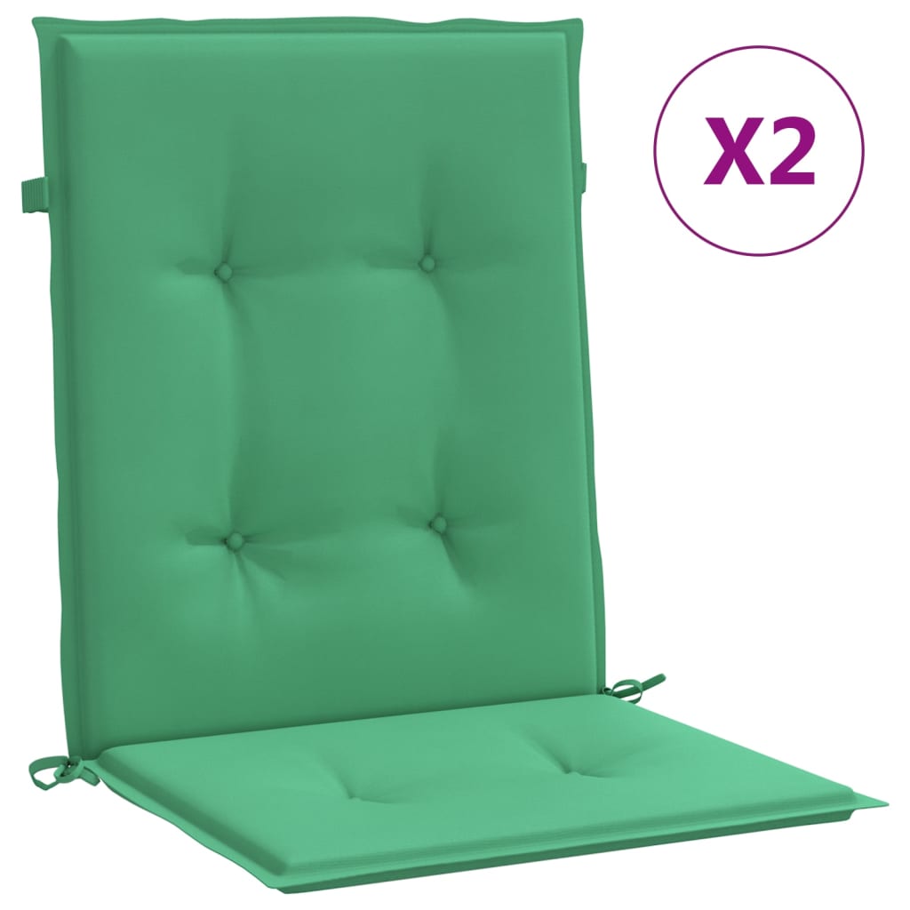Cuscini per Sedia 2 pz Verdi 100x50x3 cm in Tessuto Oxford | homemem39