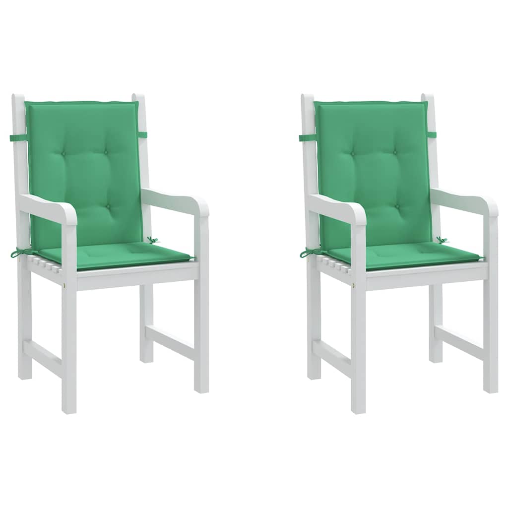 Cuscini per Sedia 2 pz Verdi 100x50x3 cm in Tessuto Oxford | homemem39