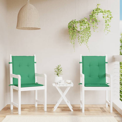 Cuscini per Sedia 2 pz Verdi 100x50x3 cm in Tessuto Oxford | homemem39