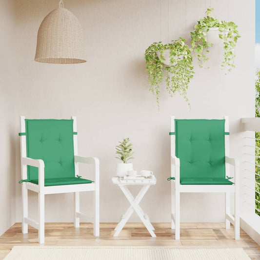Cuscini per Sedia 2 pz Verdi 100x50x3 cm in Tessuto Oxford | homemem39
