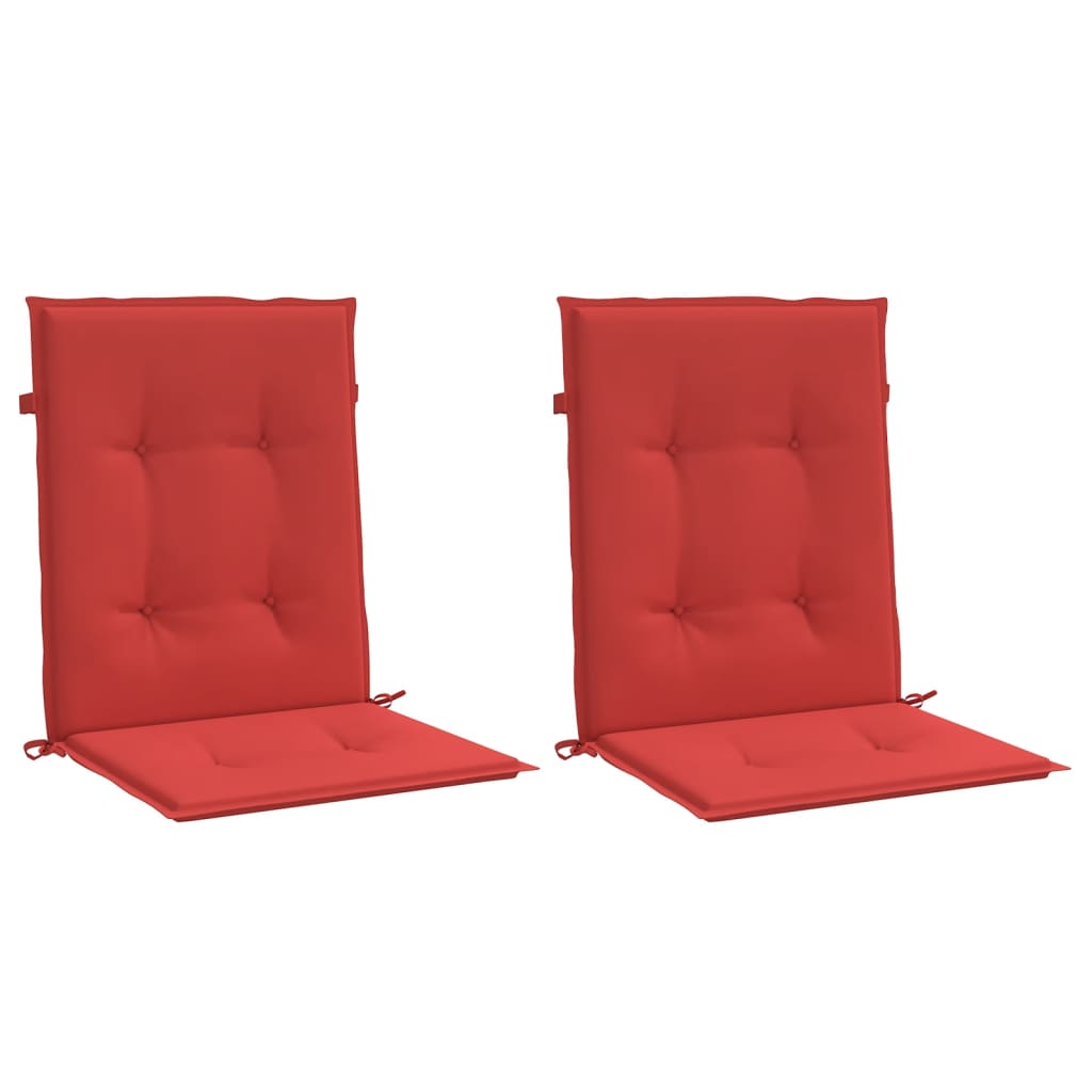 Cuscini per Sedia da Giardino 2 pz Rossi 100x50x7 cm in Tessuto