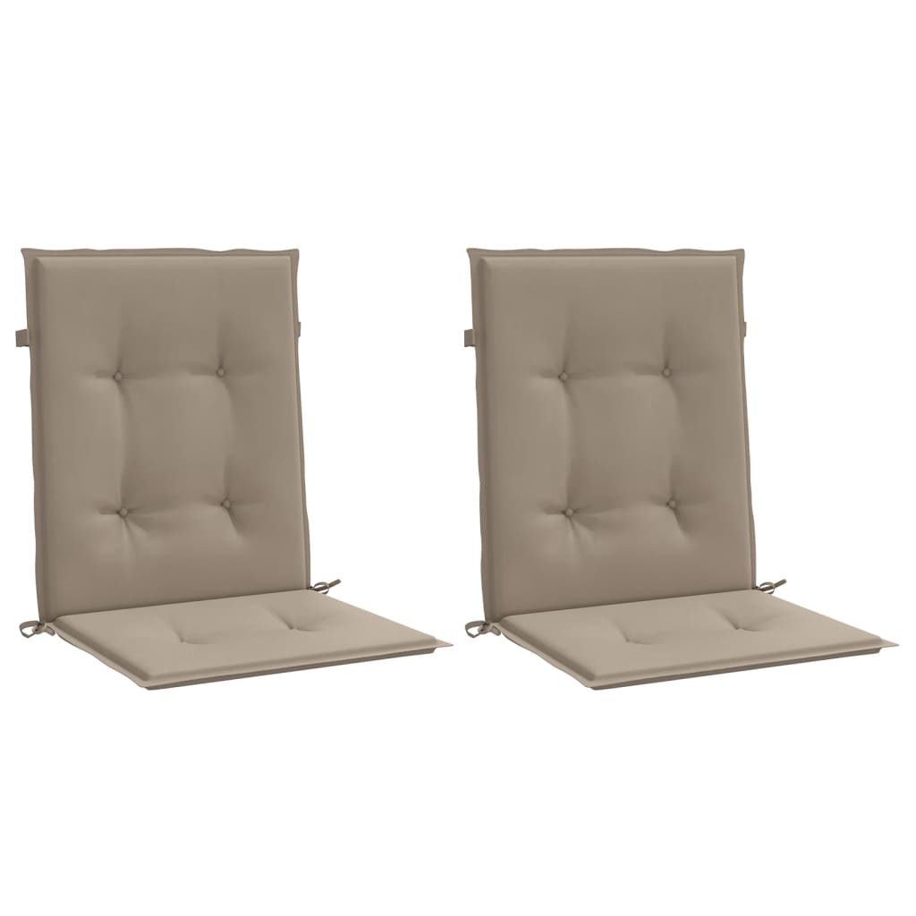 Cuscini per Sedia 2 pz Tortora 100x50x3 cm in Tessuto Oxford | homemem39