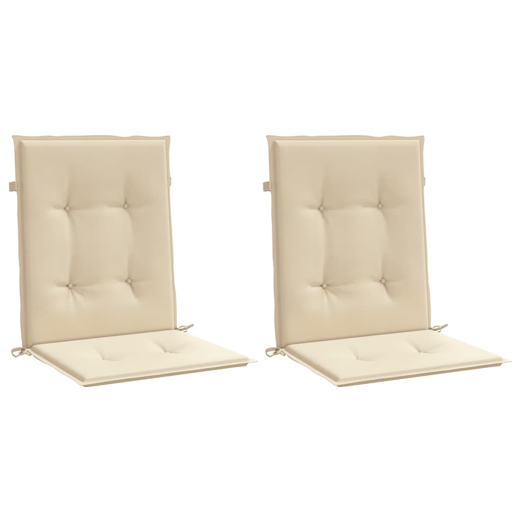 Cuscini per Sedia 2 pz Beige 100x50x3 cm in Tessuto Oxford | homemem39
