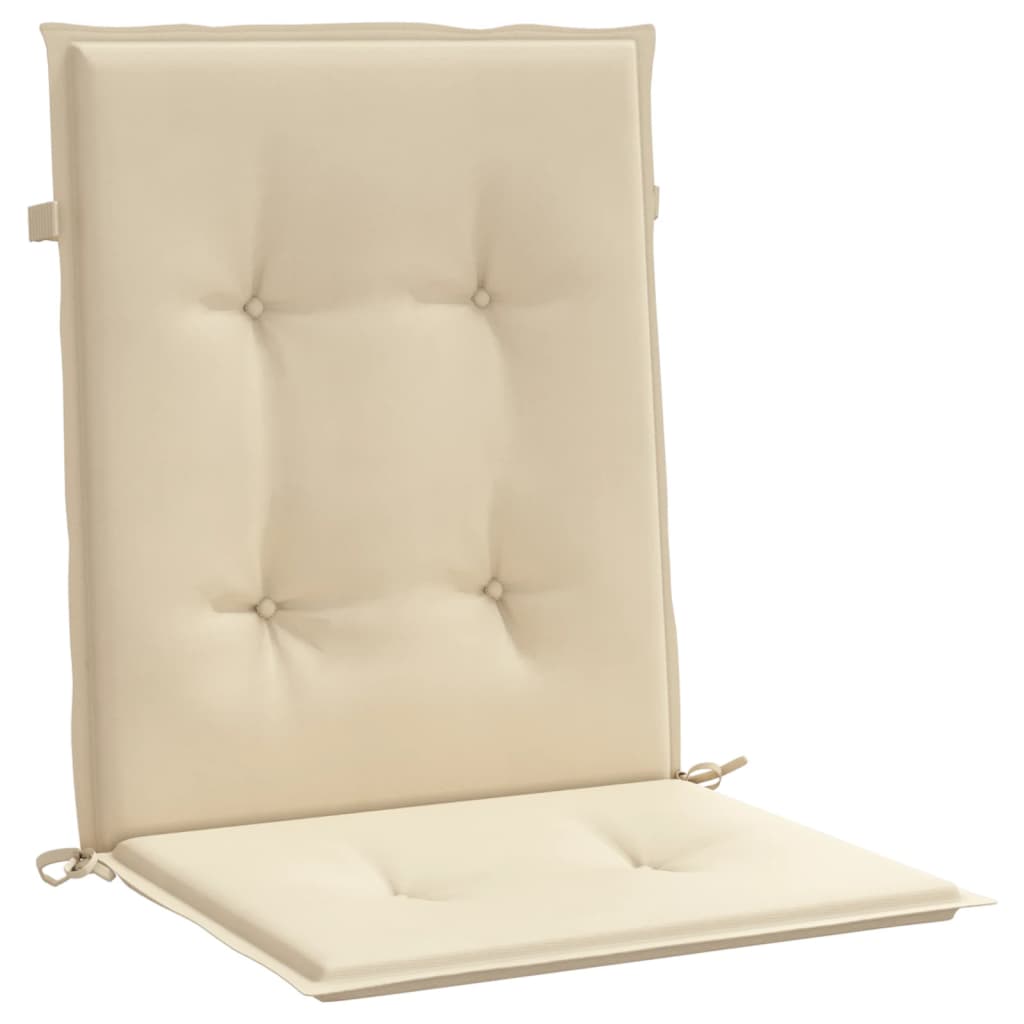 Cuscini per Sedia 2 pz Beige 100x50x3 cm in Tessuto Oxford | homemem39