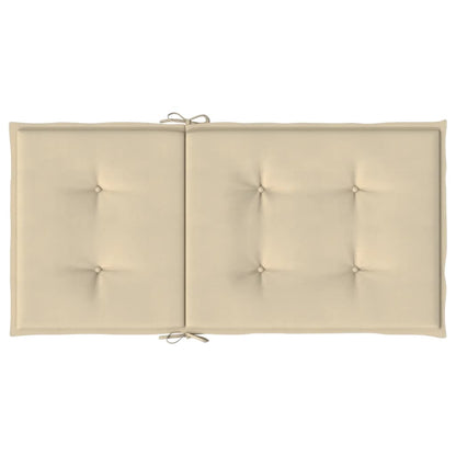 Cuscini per Sedia 2 pz Beige 100x50x3 cm in Tessuto Oxford