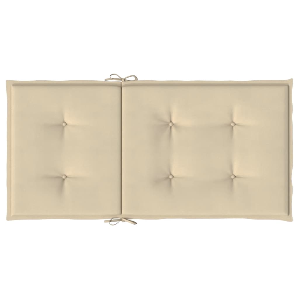 Cuscini per Sedia 2 pz Beige 100x50x3 cm in Tessuto Oxford | homemem39