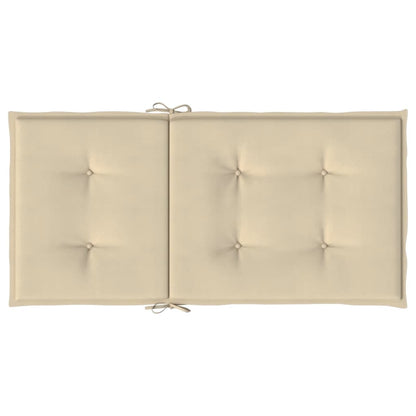 Cuscini per Sedia 2 pz Beige 100x50x3 cm in Tessuto Oxford