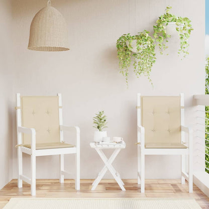 Cuscini per Sedia 2 pz Beige 100x50x3 cm in Tessuto Oxford | homemem39