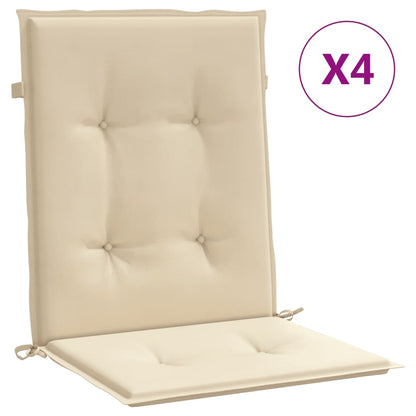 Chair Cushions 4 pcs Beige 100x50x3 cm in Oxford Fabric