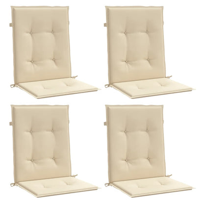 Cuscini per Sedia 4 pz Beige 100x50x3 cm in Tessuto Oxford