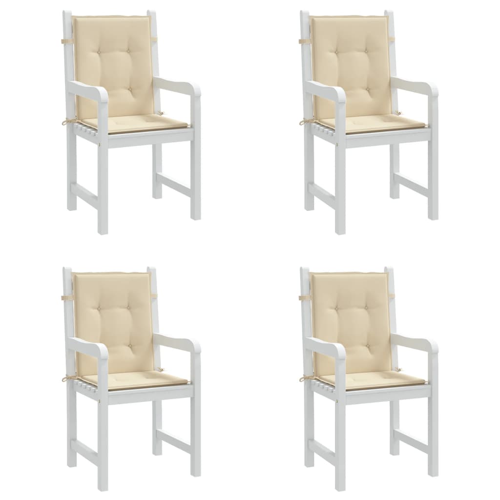 Chair Cushions 4 pcs Beige 100x50x3 cm in Oxford Fabric