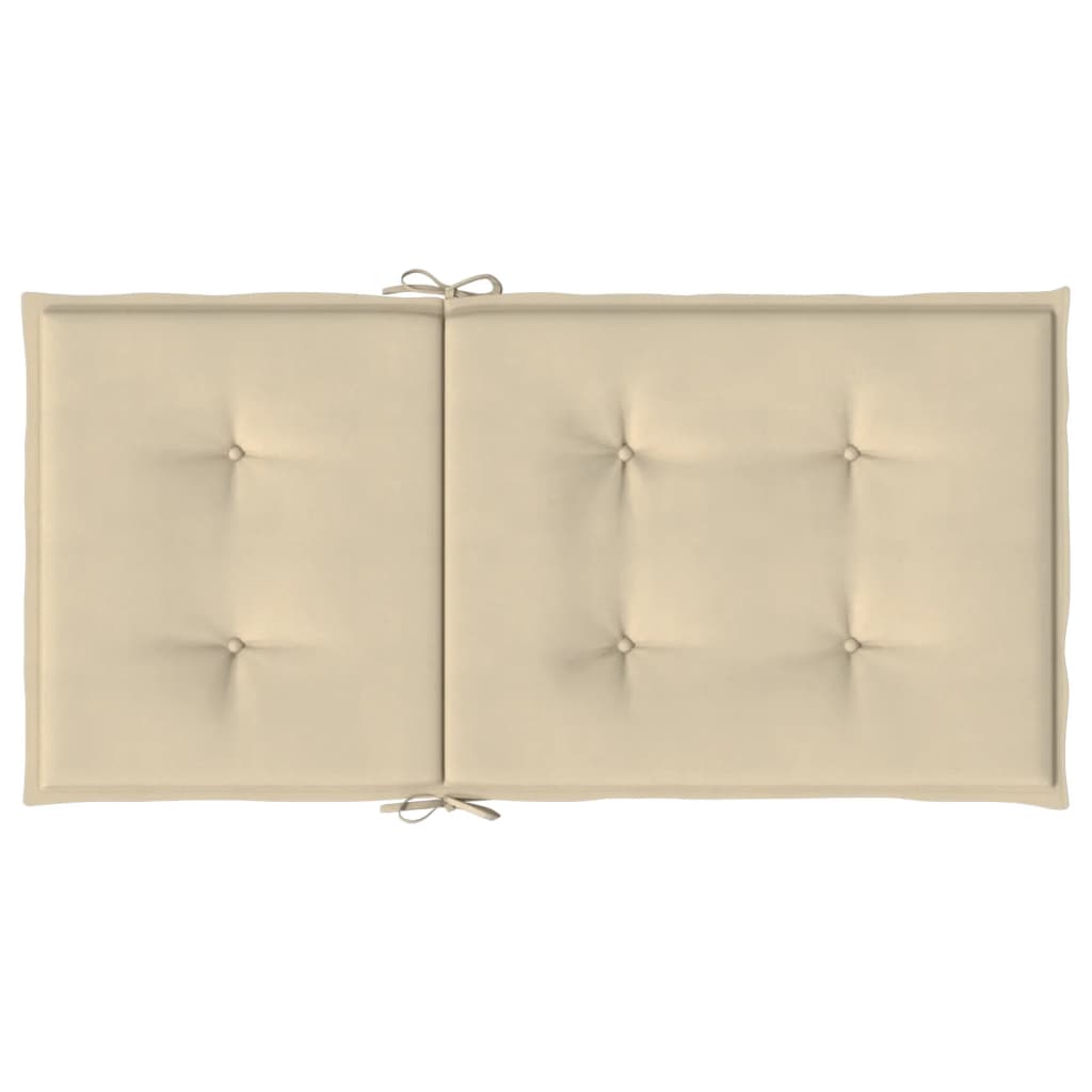 Cuscini per Sedia 4 pz Beige 100x50x3 cm in Tessuto Oxford