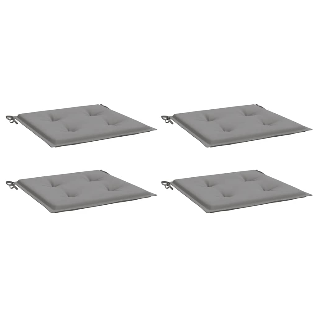 Cuscini per Sedia 4 pz Grigi 40x40x4 cm in Tessuto Oxford