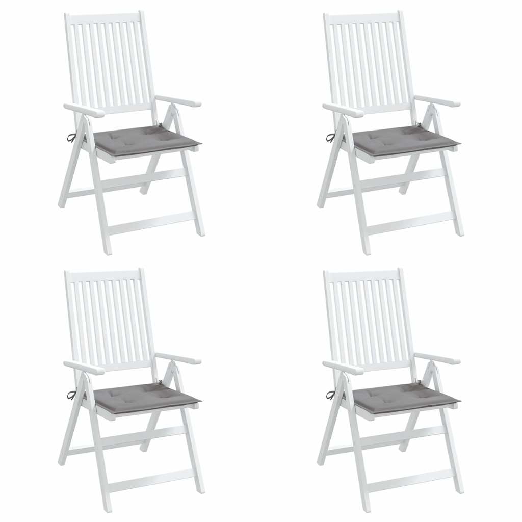 Cuscini per Sedia 4 pz Grigi 40x40x3 cm in Tessuto Oxford | homemem39