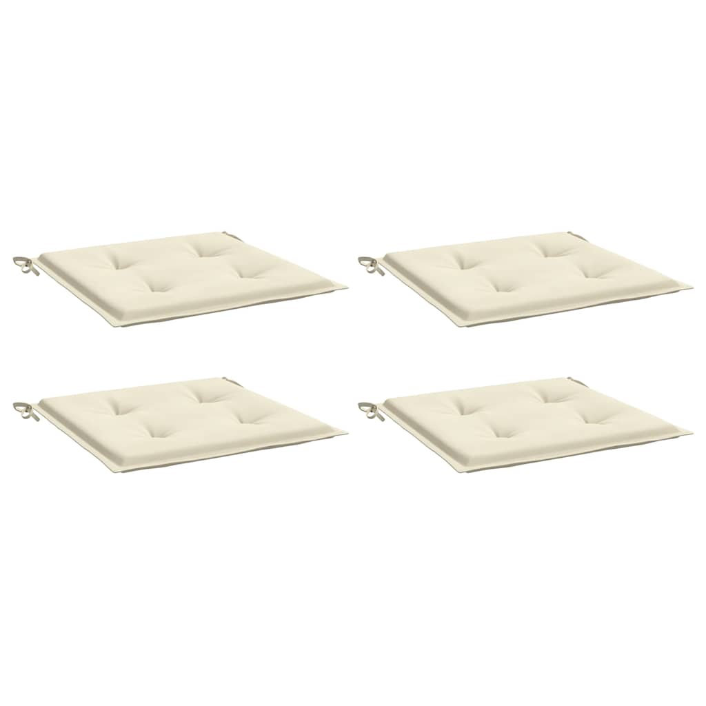 Cuscini per Sedia 4 pz Crema 40x40x4 cm in Tessuto Oxford | homemem39