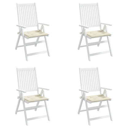 Cuscini per Sedia 4 pz Crema 40x40x3 cm in Tessuto Oxford | homemem39