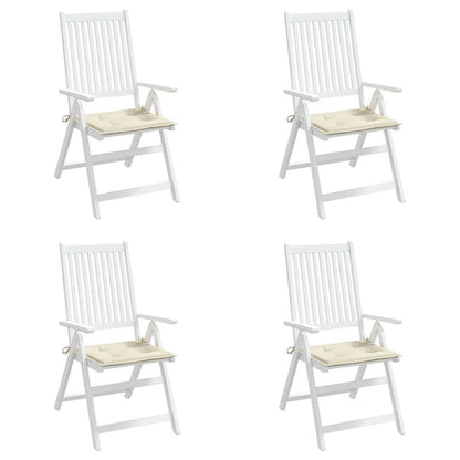 Cuscini per Sedia 4 pz Crema 40x40x3 cm in Tessuto Oxford