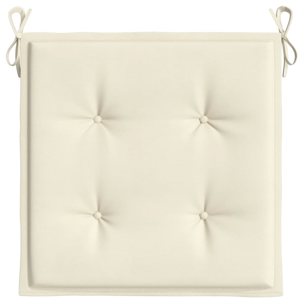 Cuscini per Sedia 4 pz Crema 40x40x3 cm in Tessuto Oxford