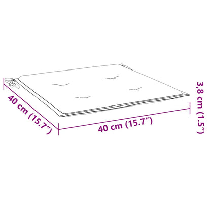 Cuscini per Sedia 4 pz Verdi 40x40x4 cm in Tessuto Oxford
