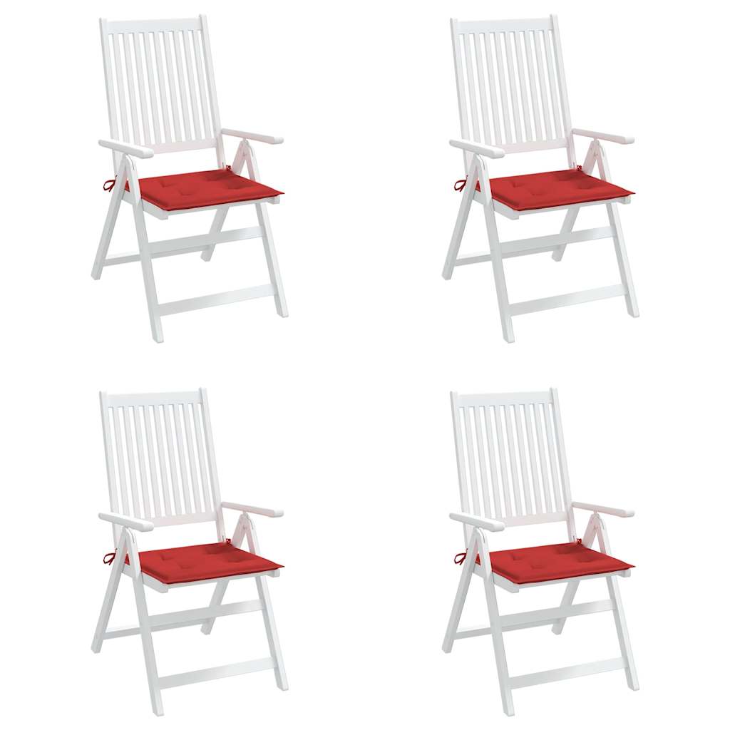 Cuscini per Sedia 4 pz Rossi 40x40x3 cm in Tessuto Oxford | homemem39