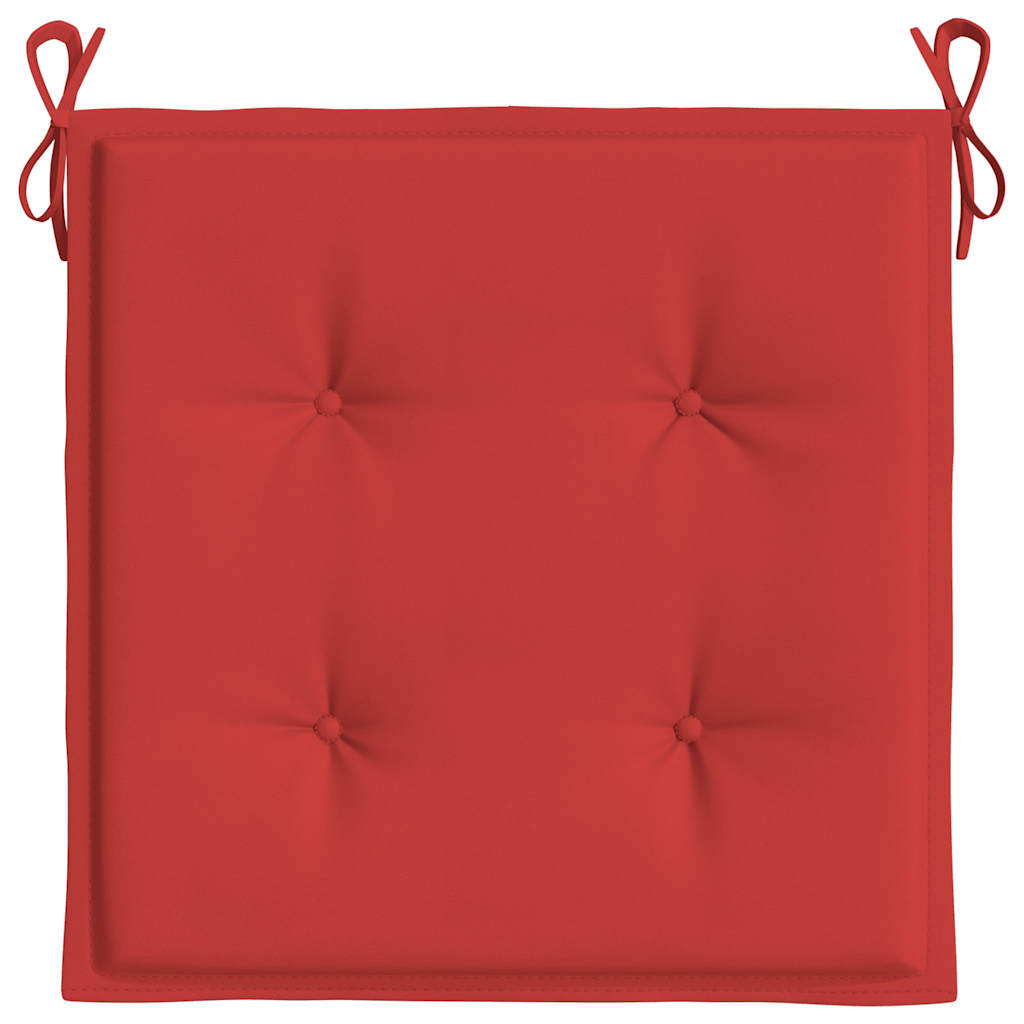 Cuscini per Sedia 4 pz Rossi 40x40x4 cm in Tessuto Oxford
