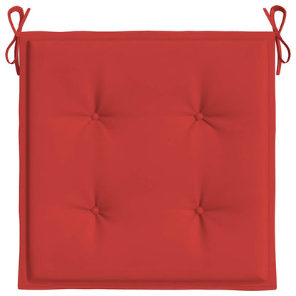 Cuscini per Sedia 4 pz Rossi 40x40x4 cm in Tessuto Oxford