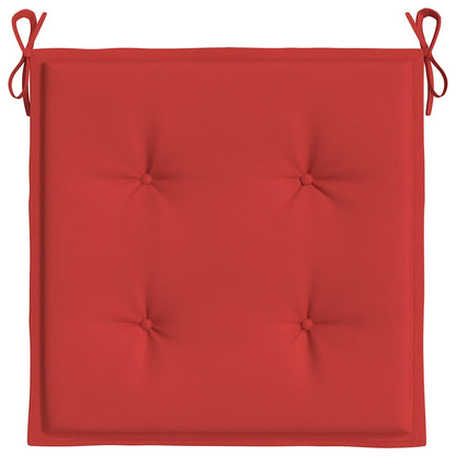 Cuscini per Sedia 4 pz Rossi 40x40x3 cm in Tessuto Oxford