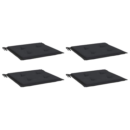 Cuscini per Sedia 4 pz Neri 40x40x4 cm in Tessuto Oxford
