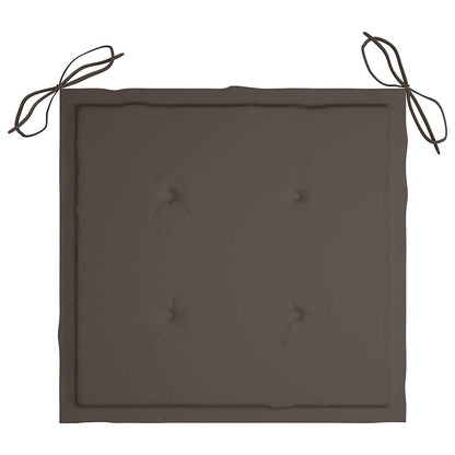 Cuscini per Sedie da Giardino 4 pz Tortora 40x40x3 cm in Oxford | homemem39
